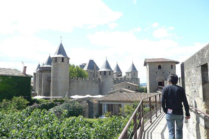 Visite privée d'une journée: Châteaux de Lastours et Cité de Carcassonne. De Carcassonne.