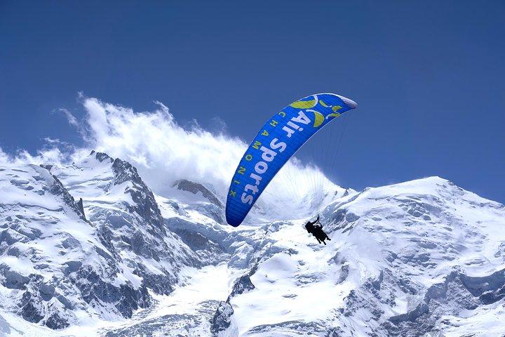 Vol en tandem parapente à Chamonix - Décollage de Plan-Praz