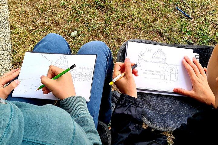 Atelier Dessin/carnet créatif lors d'une balade des Invalides au Petit Palais