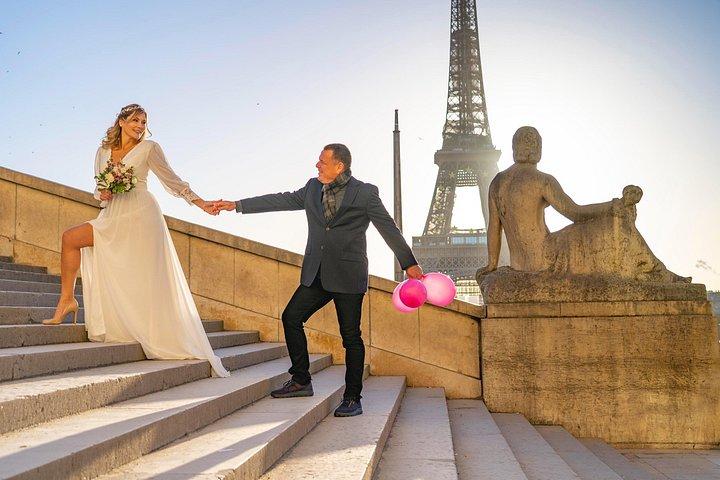 Cérémonie des vœux de renouvellement de la Tour Eiffel de Paris - Photoshoot et vidéo