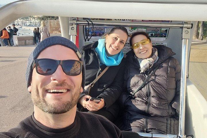 Private tour guide of Nice in electric taxibikes