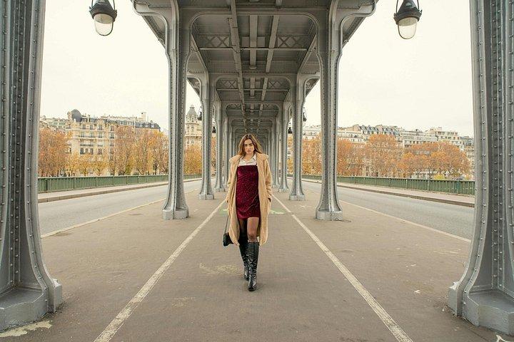 Séance photo à Bir-Hakeim Vue: Perspectives parisiennes emblématiques