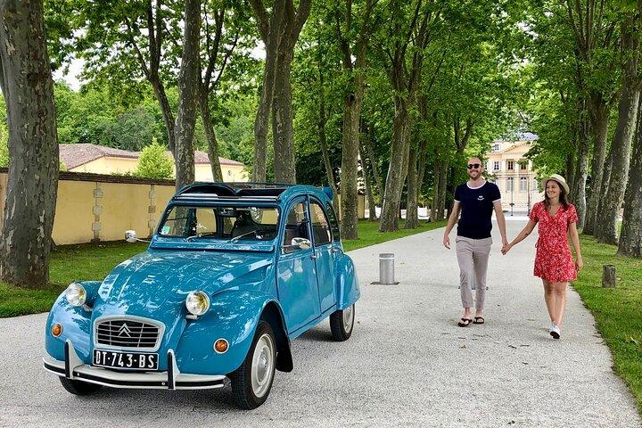 Visite privée des vins de Margaux et du Médoc en voiture Citroën classique