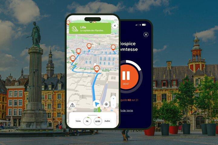 Lille Visite audioguidée à pied 2h30 et 22 commentaires audios