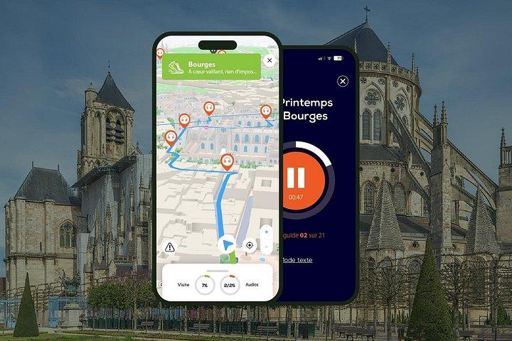 Bourges Visite audioguidée à pied 1h20 et 22 commentaires audios