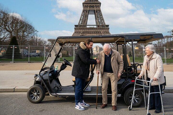 Visite privée de Paris Golf Panier Tour Visite sans effort (Hôtel Pickup)