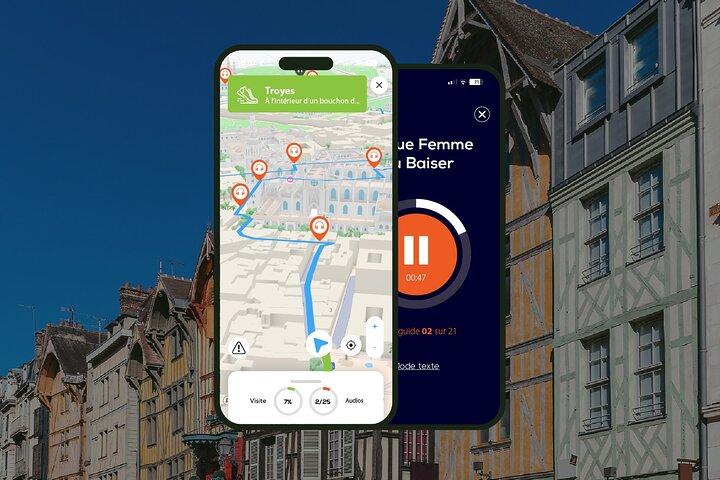 Troyes Visite audioguidée à pied 1h40 et 25 commentaires audios