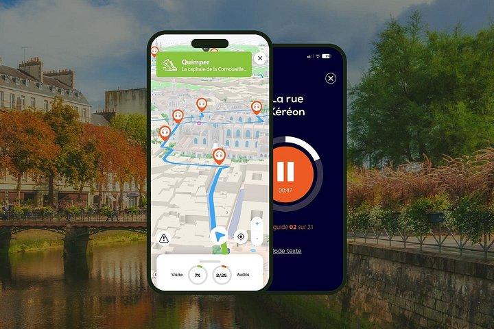 Quimper Visite audioguidée à pied 1h et 23 commentaires audios