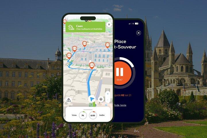 Caen Visite audioguidée à pied 1h50 et 22 commentaires audios