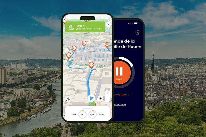 Rouen Visite audioguidée à pied 1h45 et 27 commentaires audios