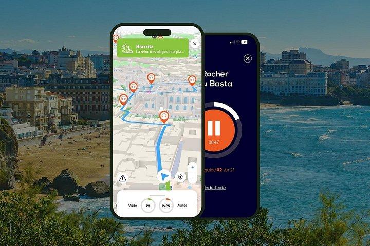 Biarritz Visite audioguidée à pied 1h50 et 16 commentaires audios