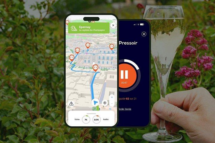 Epernay Visite audioguidée à pied 1h00 et 15 commentaires audios