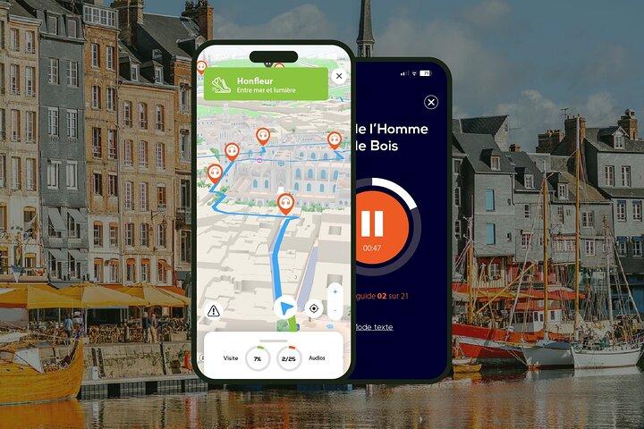 Honfleur Visite audioguidée à pied 1h et 20 commentaires audios