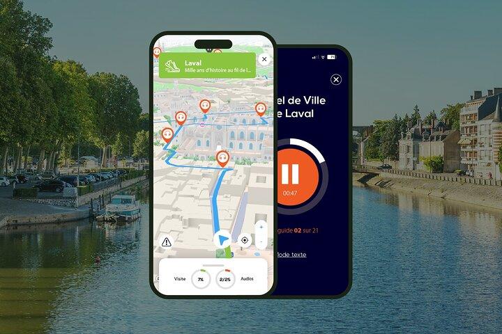 Laval Visite audioguidée à pied 1h15 et 17 commentaires audios