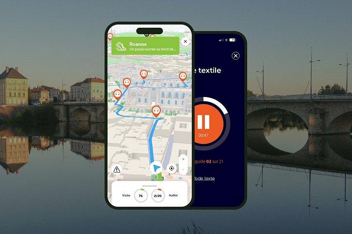 Roanne Visite audioguidée à pied 1h15 et 20 commentaires audios