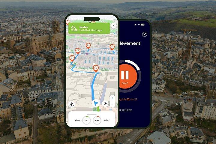 Rodez Visite audioguidée à pied 1h et 17 commentaires audios