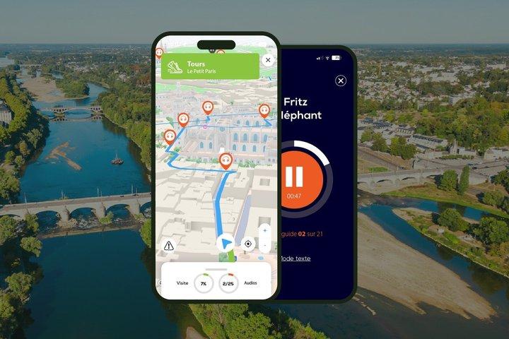 Tours Visite audioguidée à pied 2h00 et 22 commentaires audios