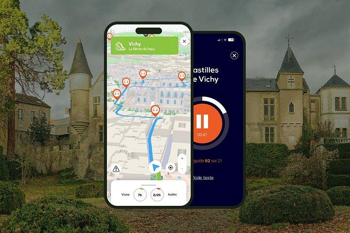 Vichy Visite audioguidée à pied 1h35 et 27 commentaires audios