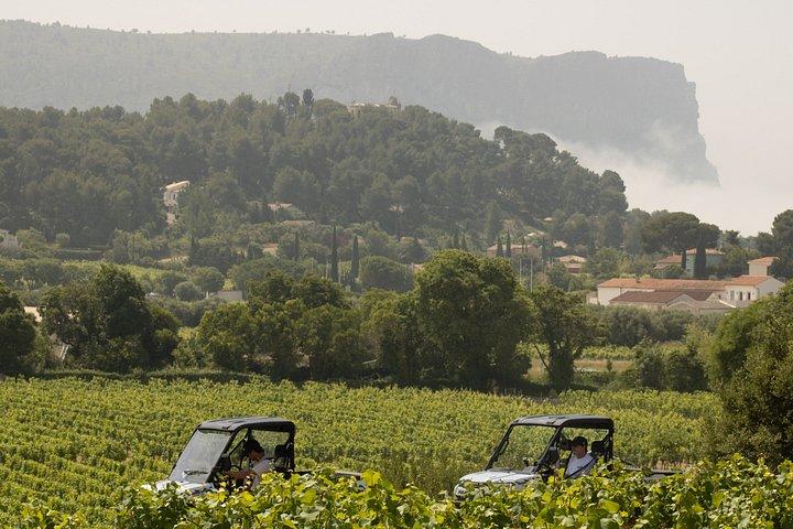Cassis Domaine forêt des janots et route des crêtes en Buggy