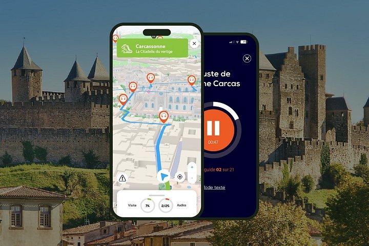 Carcassonne Visite audioguidée à pied 2h30 et 27 audios
