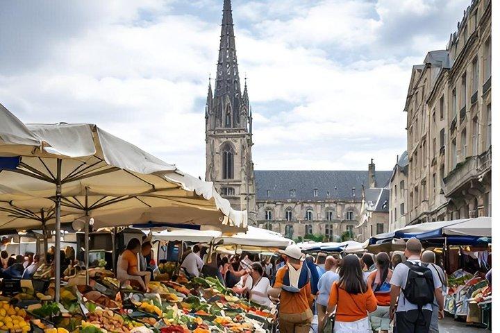 Visite gastronomique originale de Bordeaux Old Town & Market avec dégustation de vin
