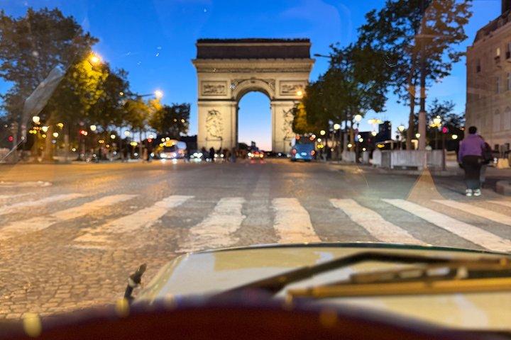 Paris Tuk Tuk/Golf Panier Visite nocturne Eiffel Lights Visite privée