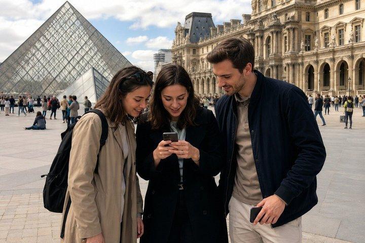 Paris : Zone du Louvre : Chasse au trésor autonome et visite à pied