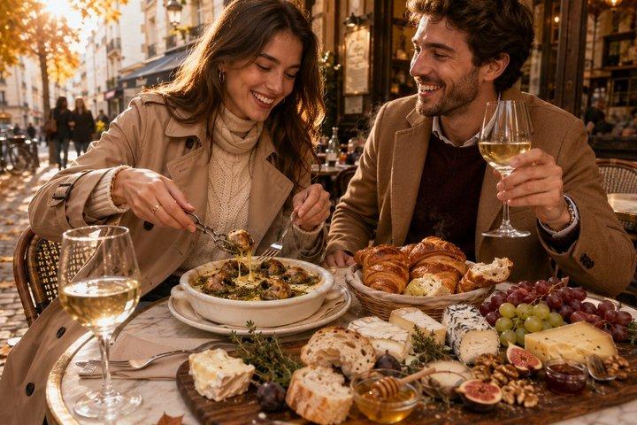 Tour gastronomique à pied dans le Marais à Paris en automne