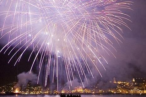 Cannes : croisière au coucher du soleil en catamaran avec dîner et feux d'artifice