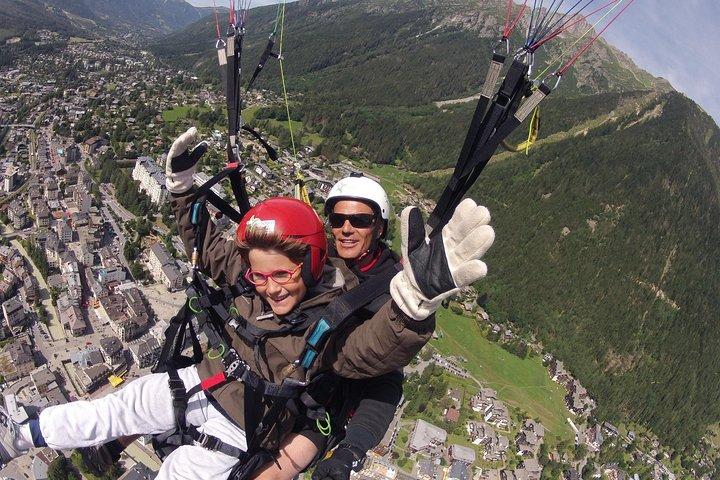 Vol en tandem parapente au-dessus de Chamonix - Au départ de Plan de L'Aiguille