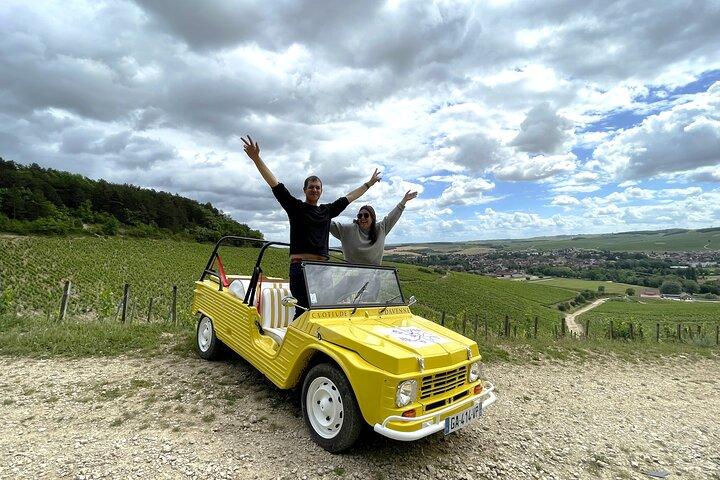Balade Privée Grands Crus en e-Mehari et dégustation de Chablis