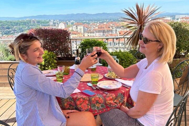 Dîner élégant sur le toit à 5 plats avec vue panoramique sur Lyon